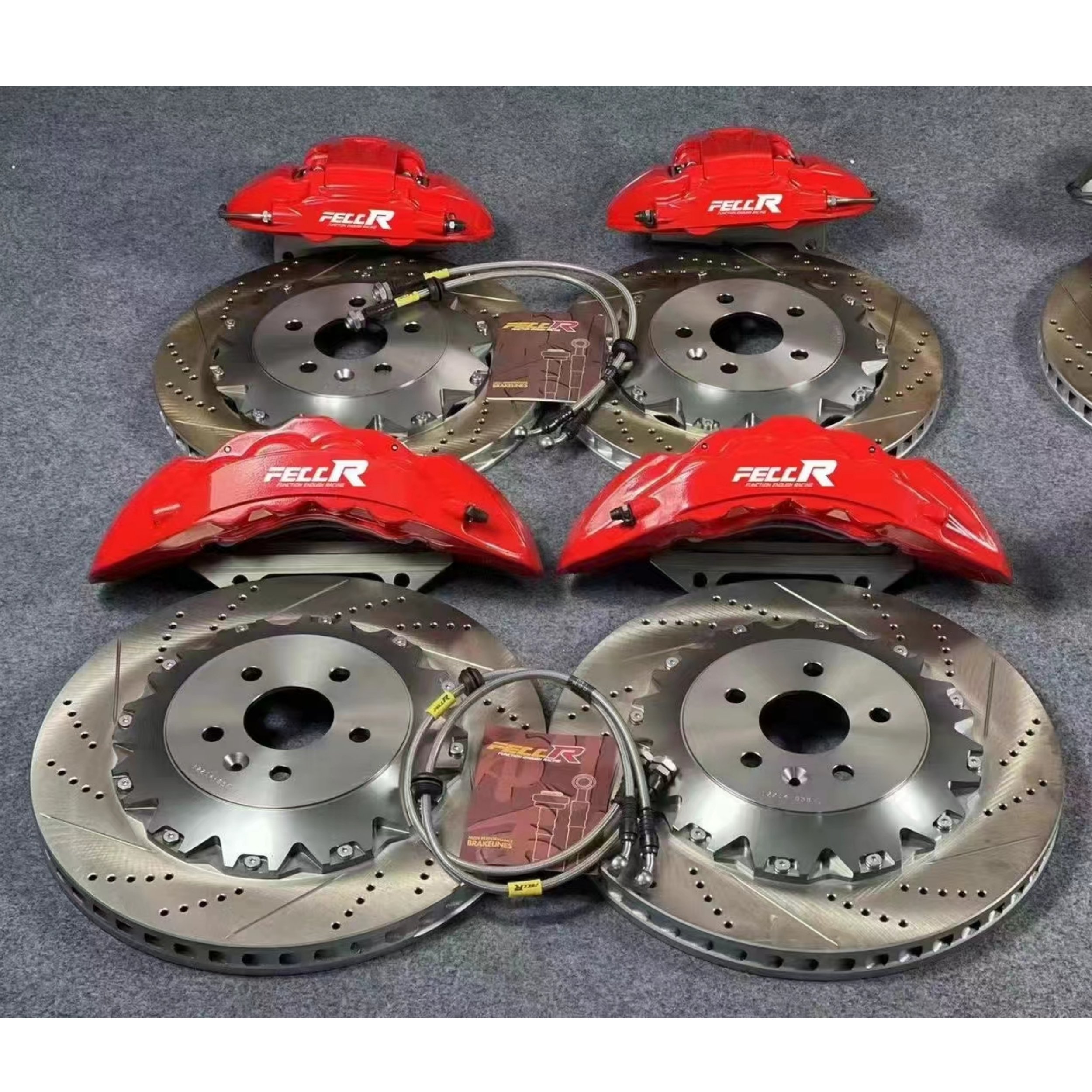 Custom logo Front 8 Piston Caliper 405x34mm Rotor Rear 4 Piston Mechatronics Caliper 380x28mm Rotor for BMW I8 2016 20inch Wheel
